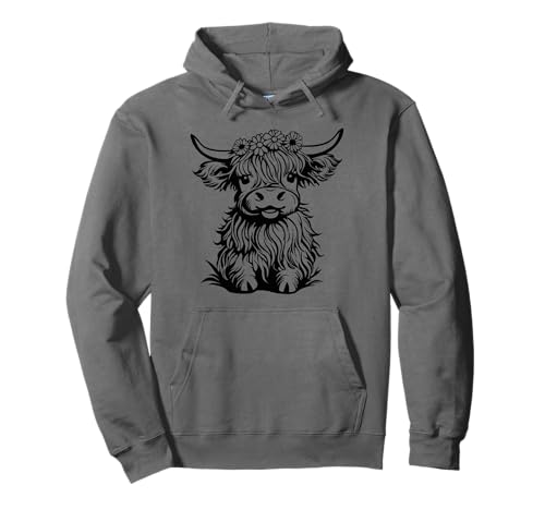 Süßes Design von Highland Cow für Damen, Western Fashion Country Pullover Hoodie Süßes Design von Highland Cow für Damen, Western Fashion Country Pullover Hoodie von Highland Cow Cute Animal Farm Life Funny Animal