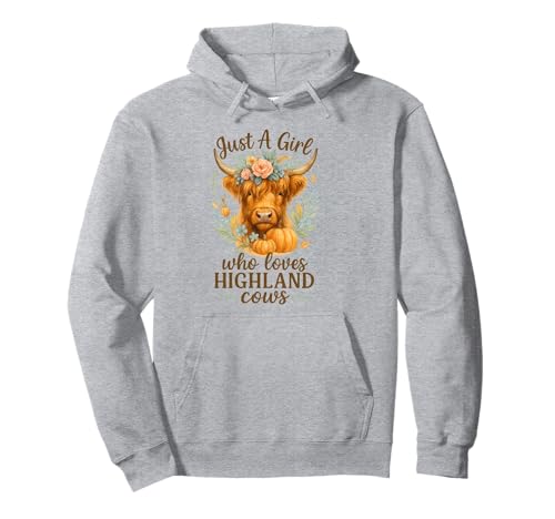 Highland Cow Lover – Just a Girl Watercolor Fall Floral Pullover Hoodie Highland Cow Lover – Just a Girl Watercolor Fall Floral Pullover Hoodie von Highland Cow Gifts Co.