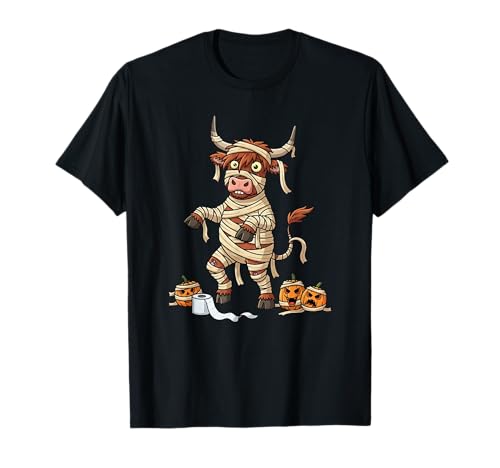 Lustiges Hochlandkuh Mama Kürbis Halloween Kinder Herren Damen T-Shirt Lustiges Hochlandkuh Mama Kürbis Halloween Kinder Herren Damen T-Shirt von Highland Cow Lover Cute Halloween Outfits Boy Girl