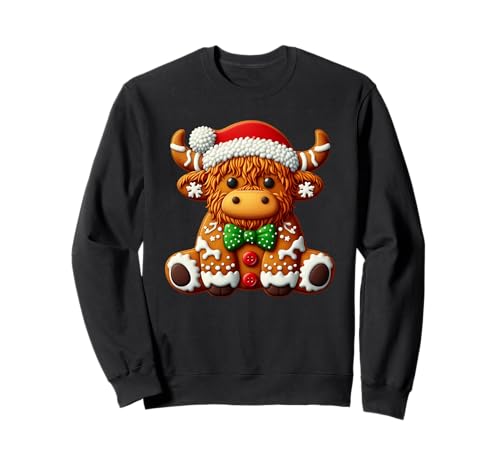 Lustiger Lebkuchenmann, Hochlandkuh, Weihnachten, Damen, Herren, Kind Sweatshirt Lustiger Lebkuchenmann, Hochlandkuh, Weihnachten, Damen, Herren, Kind Sweatshirt von Highland Cow Lovers Christmas Cookie Costume Boy