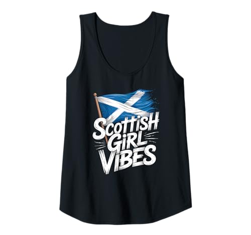 Damen Scottish Girl Vibes Scotland Pride Design St. Andrew's Cross Tank Top Damen Scottish Girl Vibes Scotland Pride Design St. Andrew's Cross Tank Top von Highland Girl Apparel Gifts by Anastasia