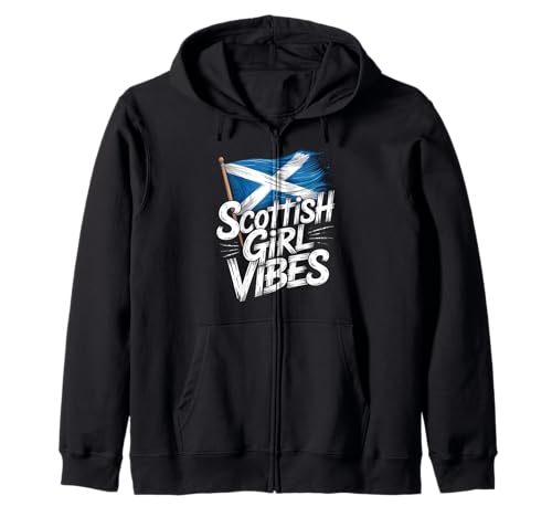 Scottish Girl Vibes Scotland Pride Design St. Andrew's Cross Kapuzenjacke Scottish Girl Vibes Scotland Pride Design St. Andrew's Cross Kapuzenjacke von Highland Girl Apparel Gifts by Anastasia