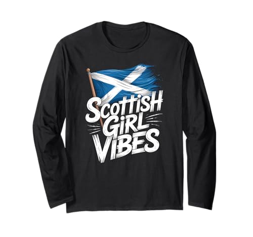 Scottish Girl Vibes Scotland Pride Design St. Andrew's Cross Langarmshirt Scottish Girl Vibes Scotland Pride Design St. Andrew's Cross Langarmshirt von Highland Girl Apparel Gifts by Anastasia