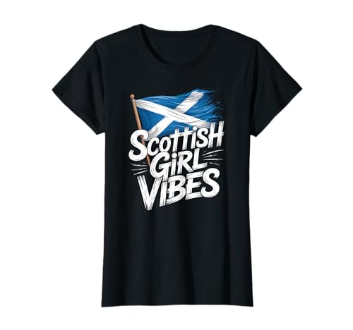 Scottish Girl Vibes Scotland Pride Design St. Andrew's Cross T-Shirt Scottish Girl Vibes Scotland Pride Design St. Andrew's Cross T-Shirt von Highland Girl Apparel Gifts by Anastasia