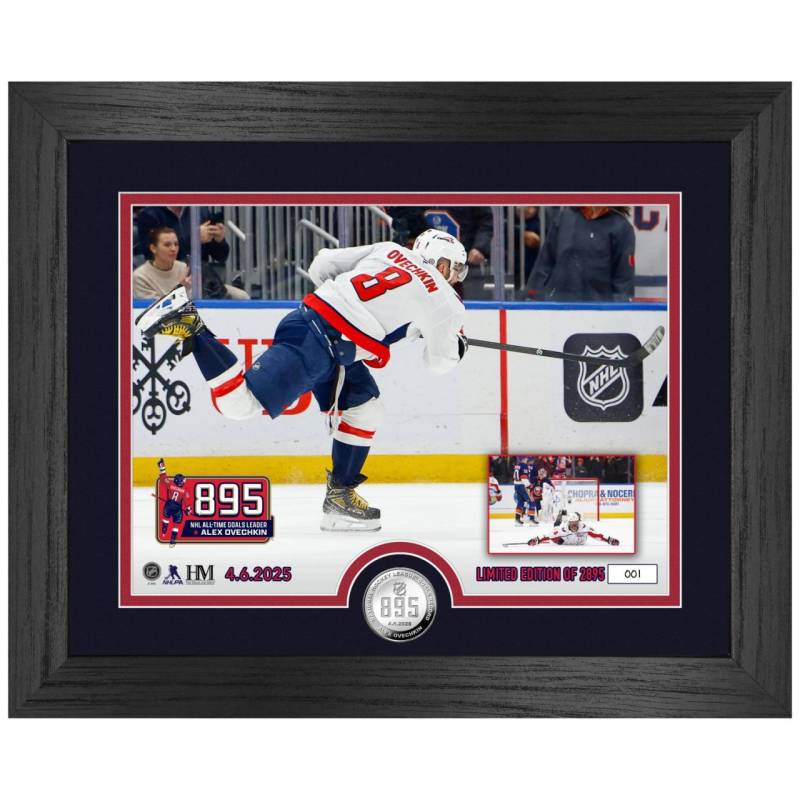 Alex Ovechkin 895 Goals Record NHL Coin Bild von Highland Mint