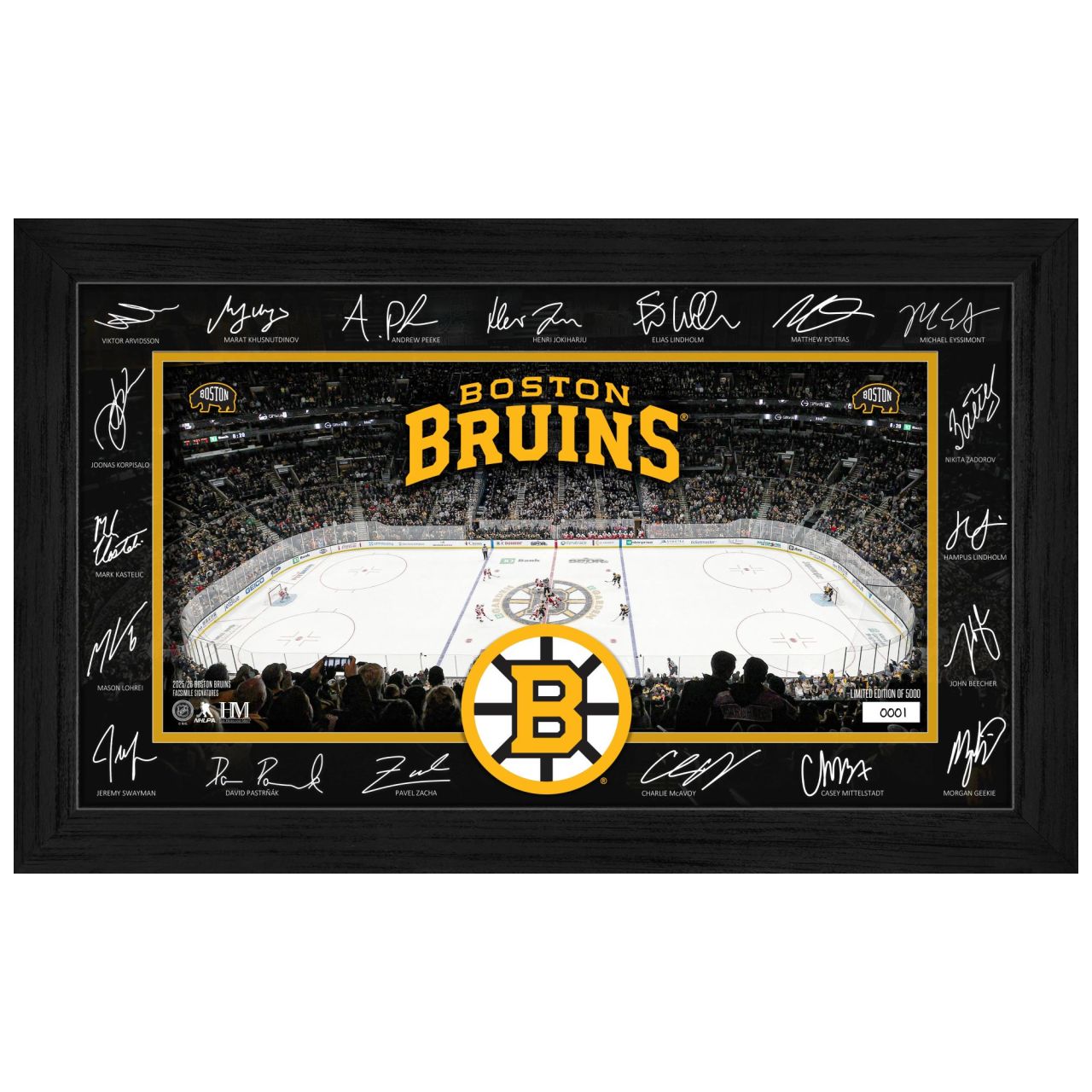 Boston Bruins 2025 NHL Signature Rink Bild von Highland Mint
