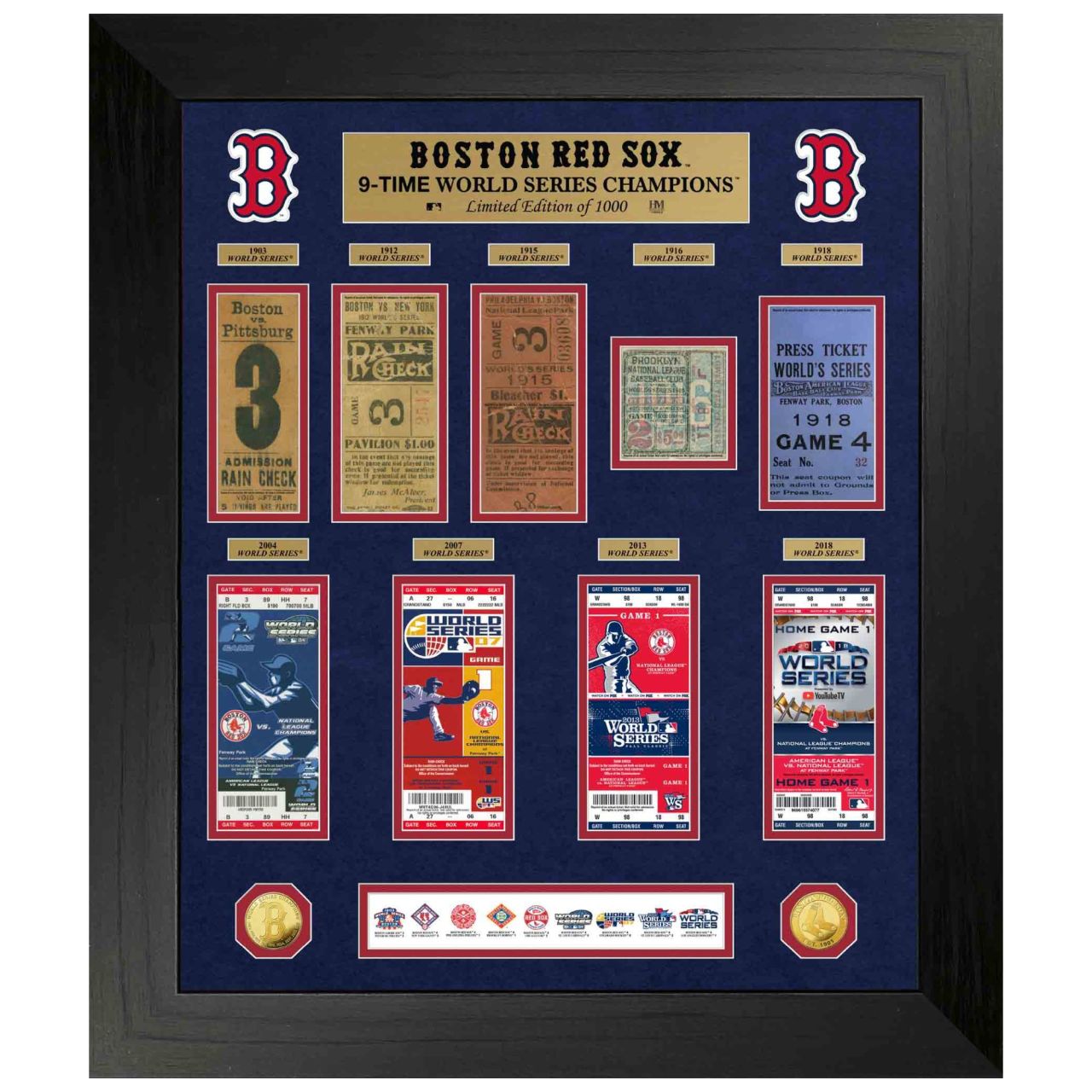 Boston Red Sox 9x World Series Champions Deluxe Coin Bild von Highland Mint