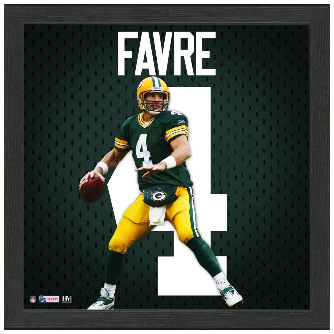 Brett Favre Green Bay Packers Impact Jersey Frame Bild von Highland Mint