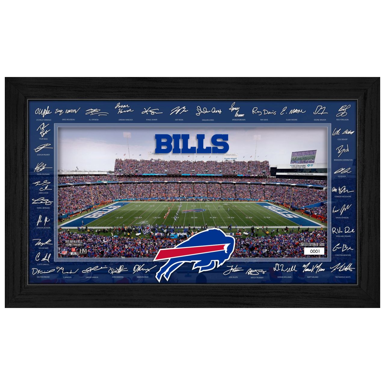 Buffalo Bills 2025 NFL Signature Gridiron Bild von Highland Mint