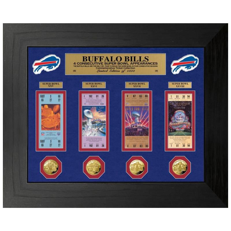 Buffalo Bills Super Bowl Deluxe Gold Coin Ticket Bild von Highland Mint