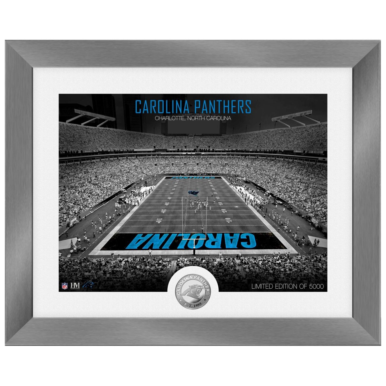 Carolina Panthers NFL Stadion Silber Coin Bild 40x33cm von Highland Mint