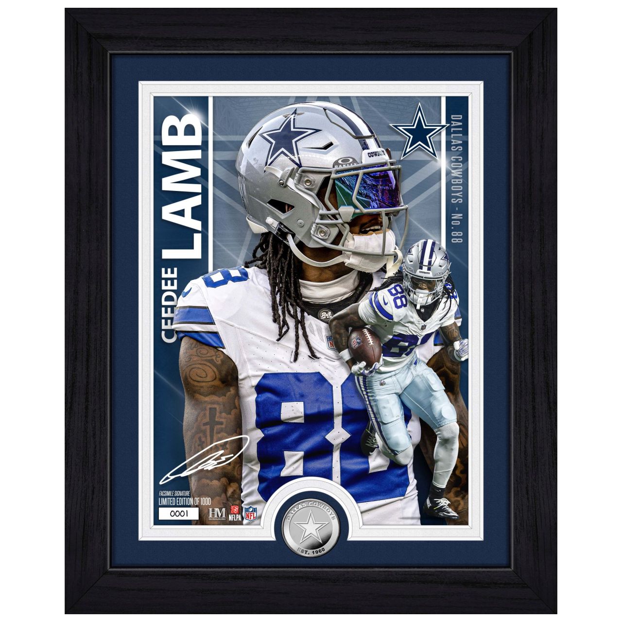 CeeDee Lamb Dallas Cowboys Artist Coin Bild von Highland Mint
