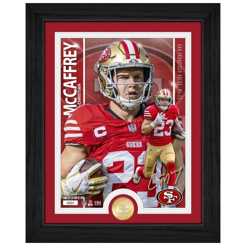 Christian McCaffrey San Francisco 49ers Artist Coin Bild von Highland Mint