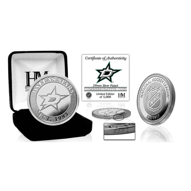 Dallas Stars NHL Commemorative Coin (39mm) Münze, silber von Highland Mint