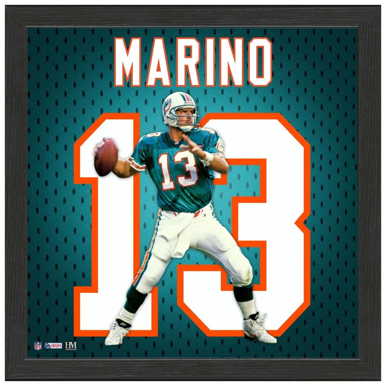 Dan Marino Miami Dolphins Impact Jersey Frame Bild von Highland Mint