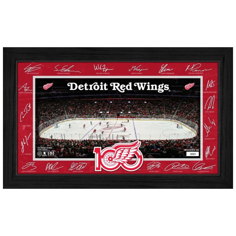 Detroit Red Wings 2025 NHL Signature Rink Bild von Highland Mint