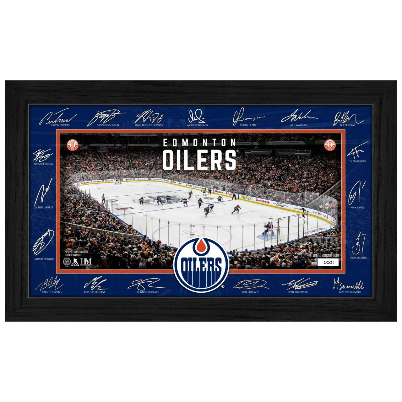 Edmonton Oilers 2025 NHL Signature Rink Bild von Highland Mint