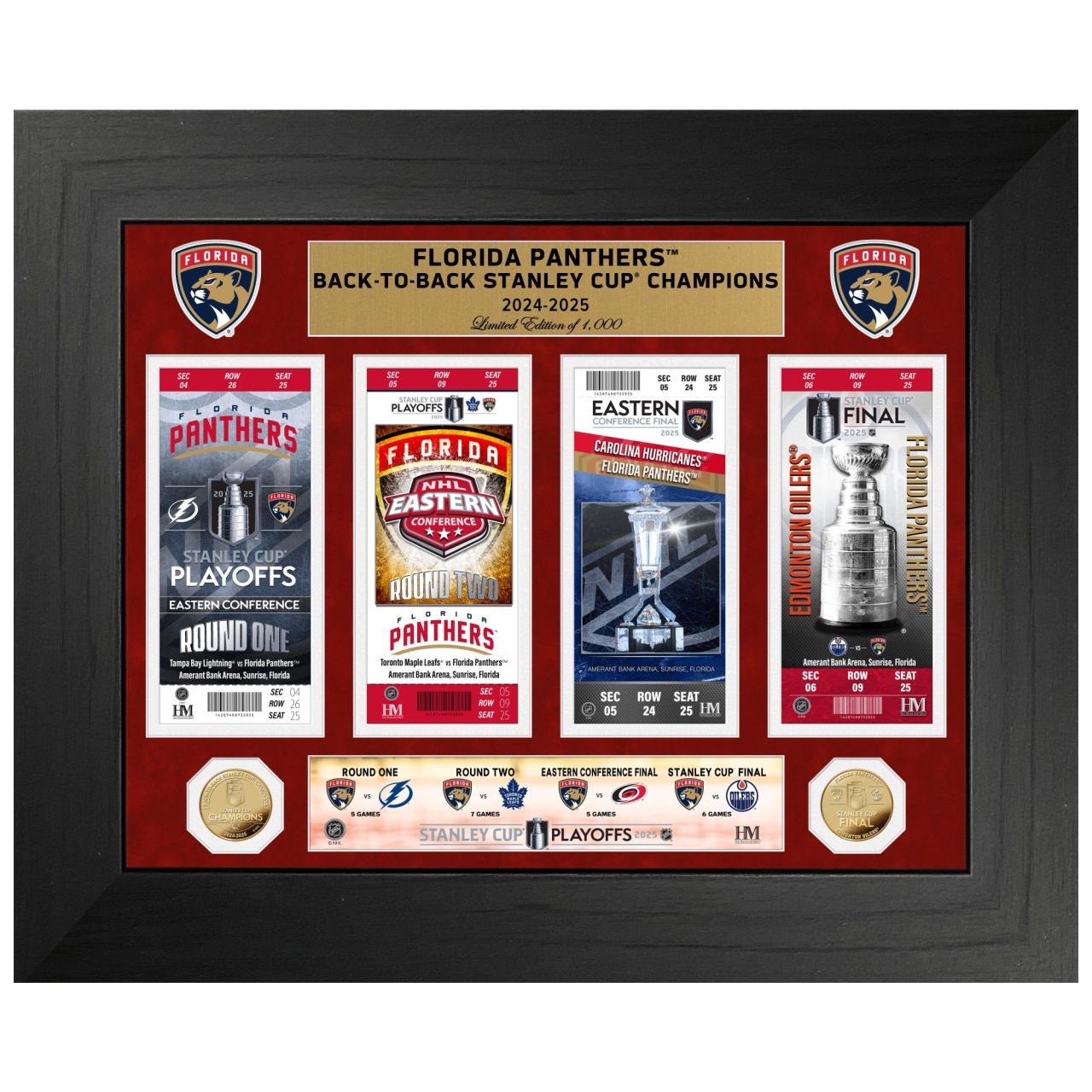 Florida Panthers 2025 NHL Stanley Cup Champions Deluxe Bild Florida Panthers 2025 NHL Stanley Cup Champions Deluxe Bild von Highland Mint