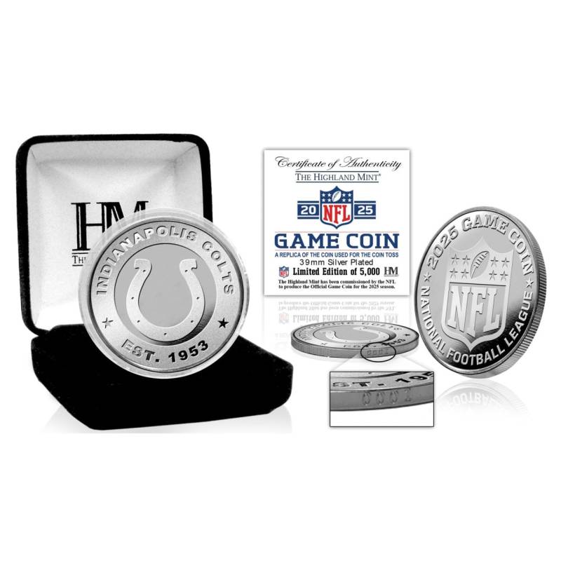 Indianapolis Colts 2025 Game Coin (39mm) Münze, silber von Highland Mint