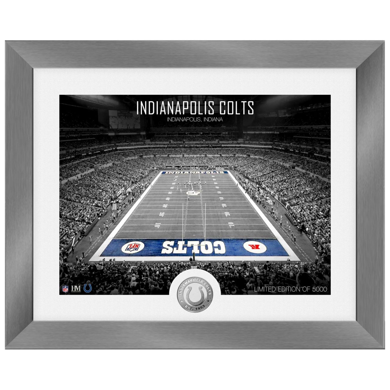 Indianapolis Colts NFL Stadion Silber Coin Bild 40x33cm von Highland Mint