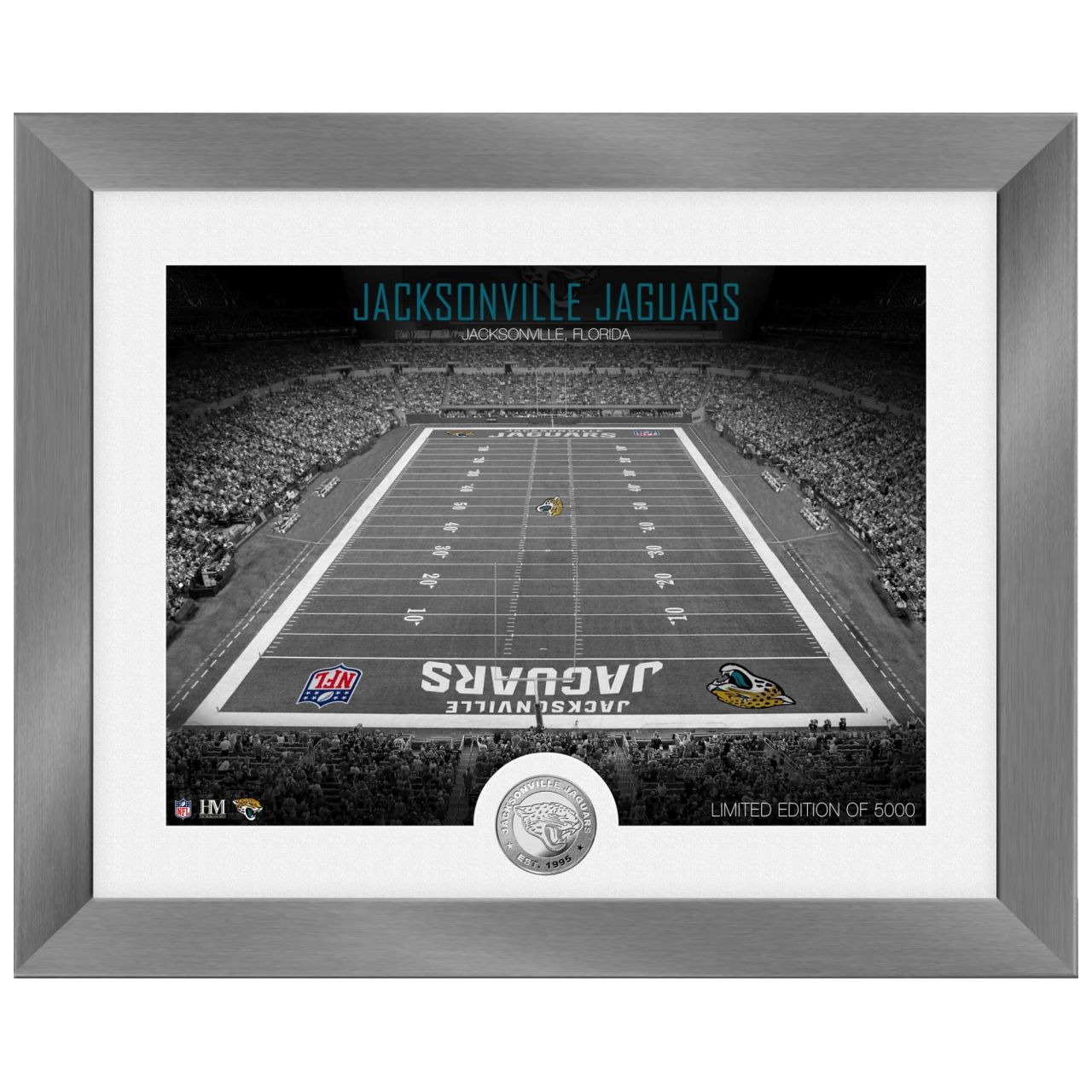 Jacksonville Jaguars NFL Stadion Silber Coin Bild 40x33cm von Highland Mint