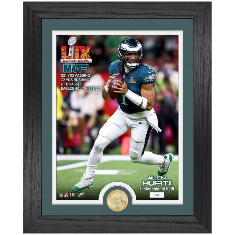 Jalen Hurts Philadelphia Eagles Super Bowl LIX MVP Coin Bild von Highland Mint