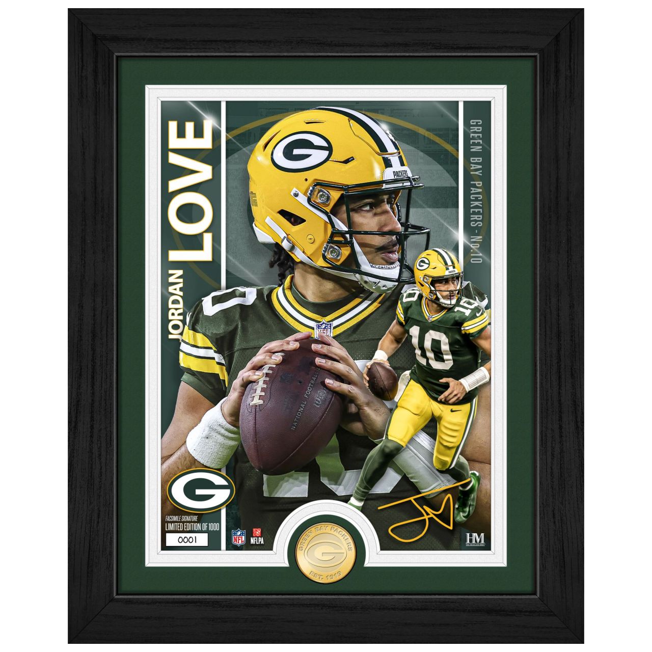 Jordan Love Green Bay Packers Artist Coin Bild von Highland Mint
