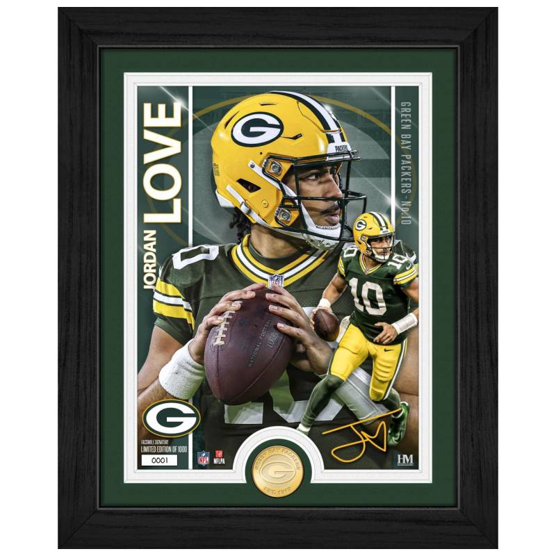 Jordan Love Green Bay Packers Artist Coin Bild von Highland Mint