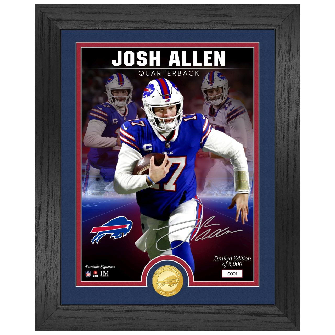 Josh Allen Buffalo Bills NFL Signature Coin Bild von Highland Mint