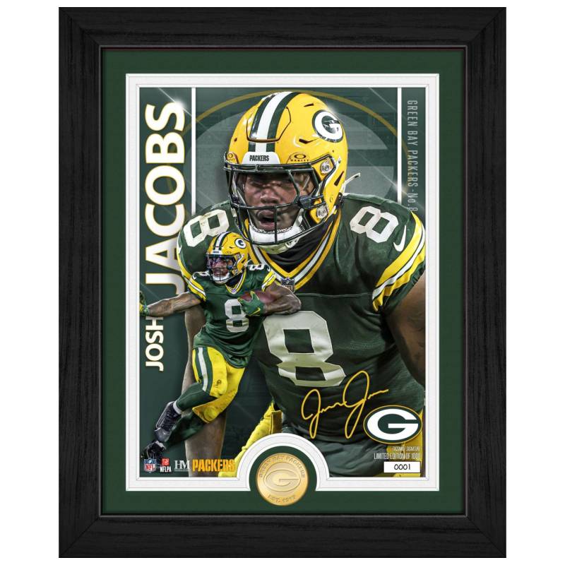 Josh Jacobs Green Bay Packers Artist Coin Bild von Highland Mint