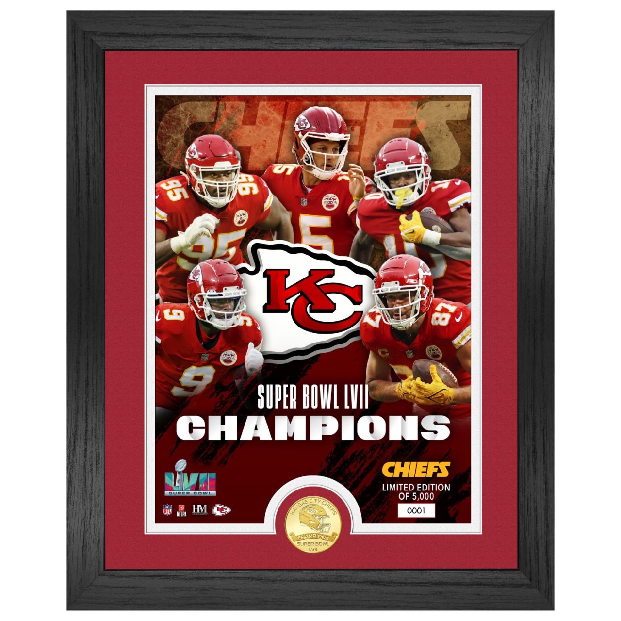 Kansas City Chiefs SB LVII Champions Team Force Coin Bild von Highland Mint