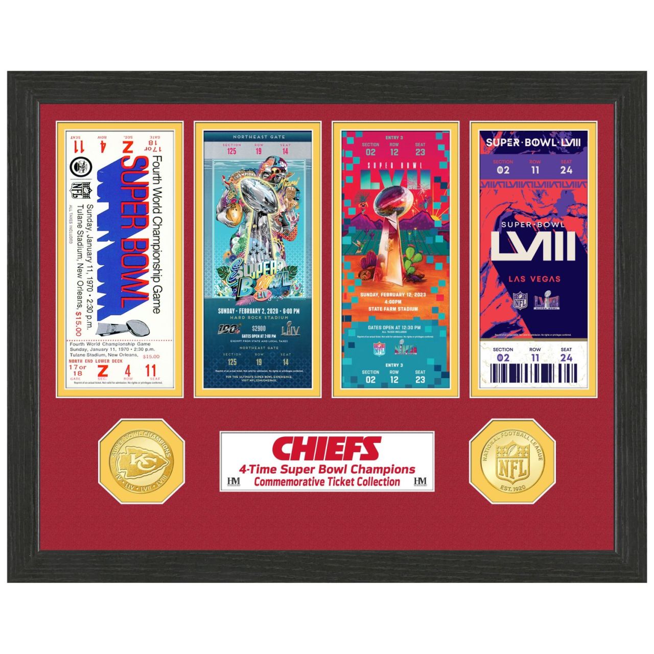 Kansas City Chiefs Super Bowl Championship Ticket Coin Bild von Highland Mint