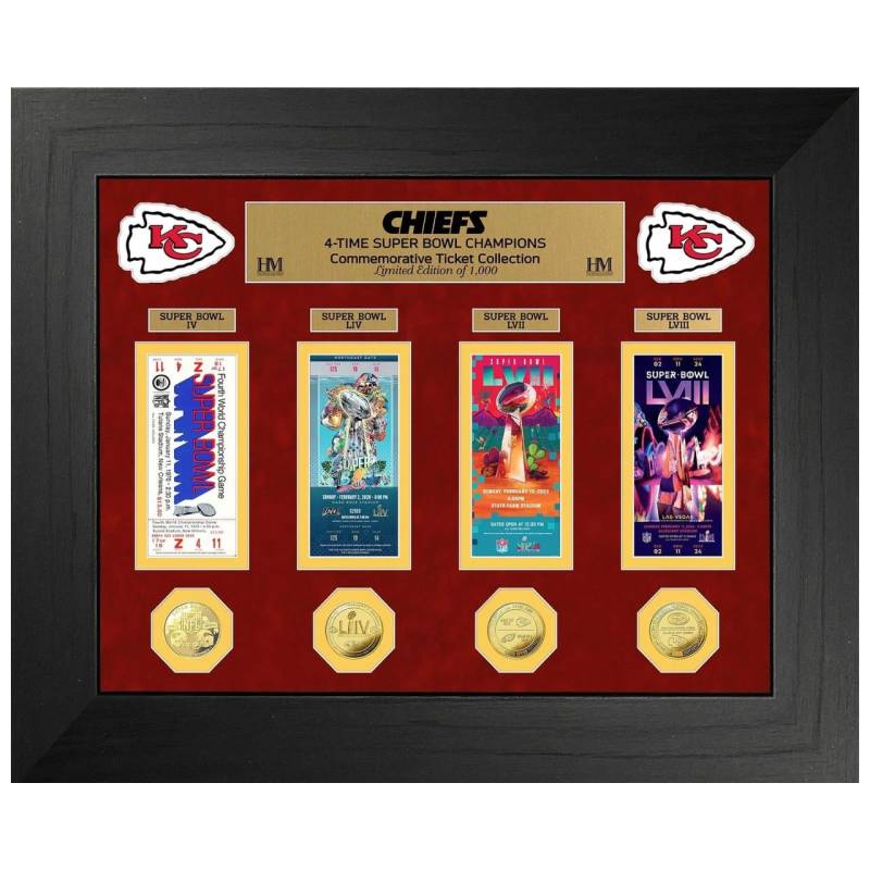 Kansas City Chiefs Super Bowl Deluxe Gold Coin Ticket Bild von Highland Mint