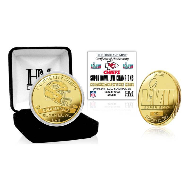 Kansas City Chiefs Super Bowl LVII Gold Coin Münze 39mm Kansas City Chiefs Super Bowl LVII Gold Coin Münze 39mm von Highland Mint