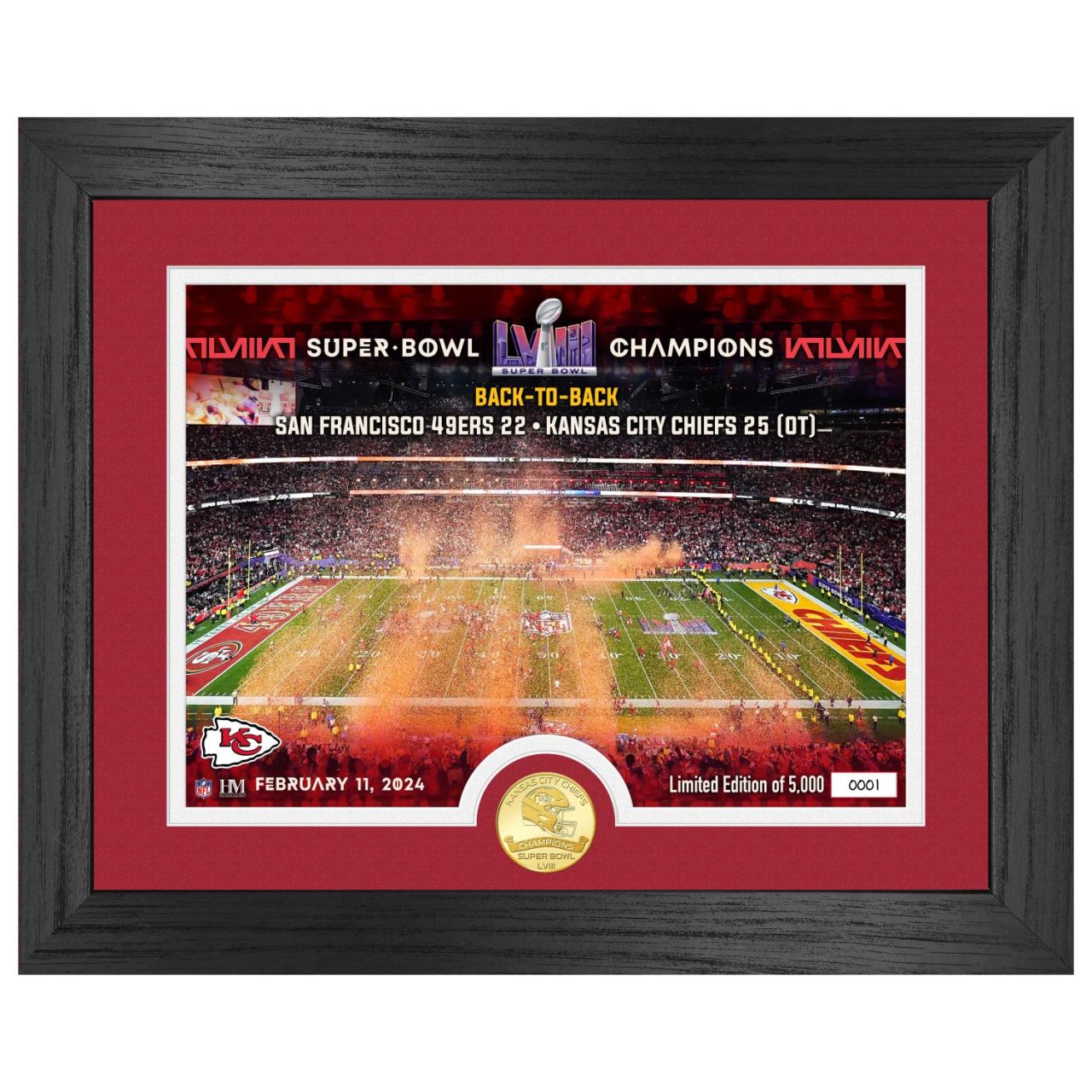 Kansas City Chiefs Super Bowl LVIII Celebration Coin Bild von Highland Mint