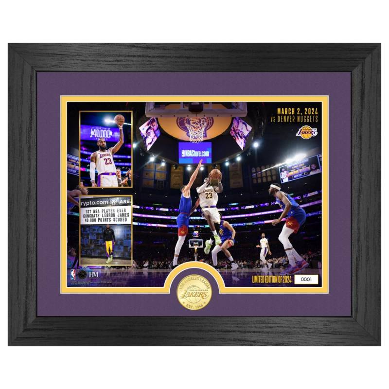 LeBron James CAREER POINTS Los Angeles Lakers Coin Bild von Highland Mint