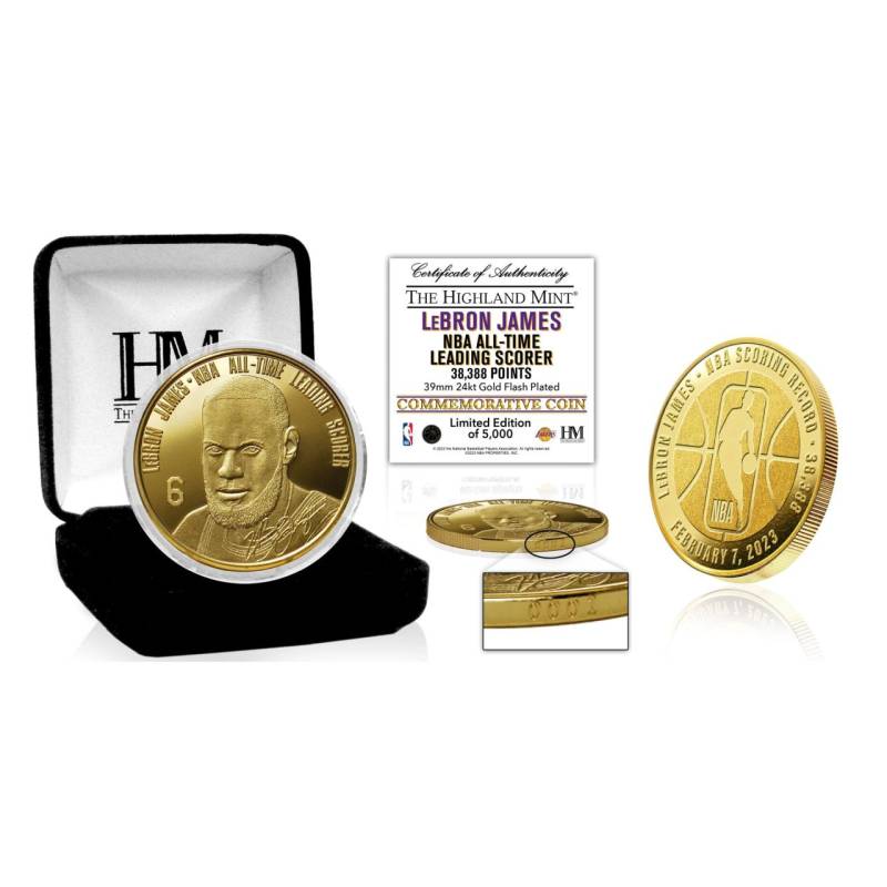 LeBron James Los Angeles Lakers All-Time Leading Scorer Coin von Highland Mint