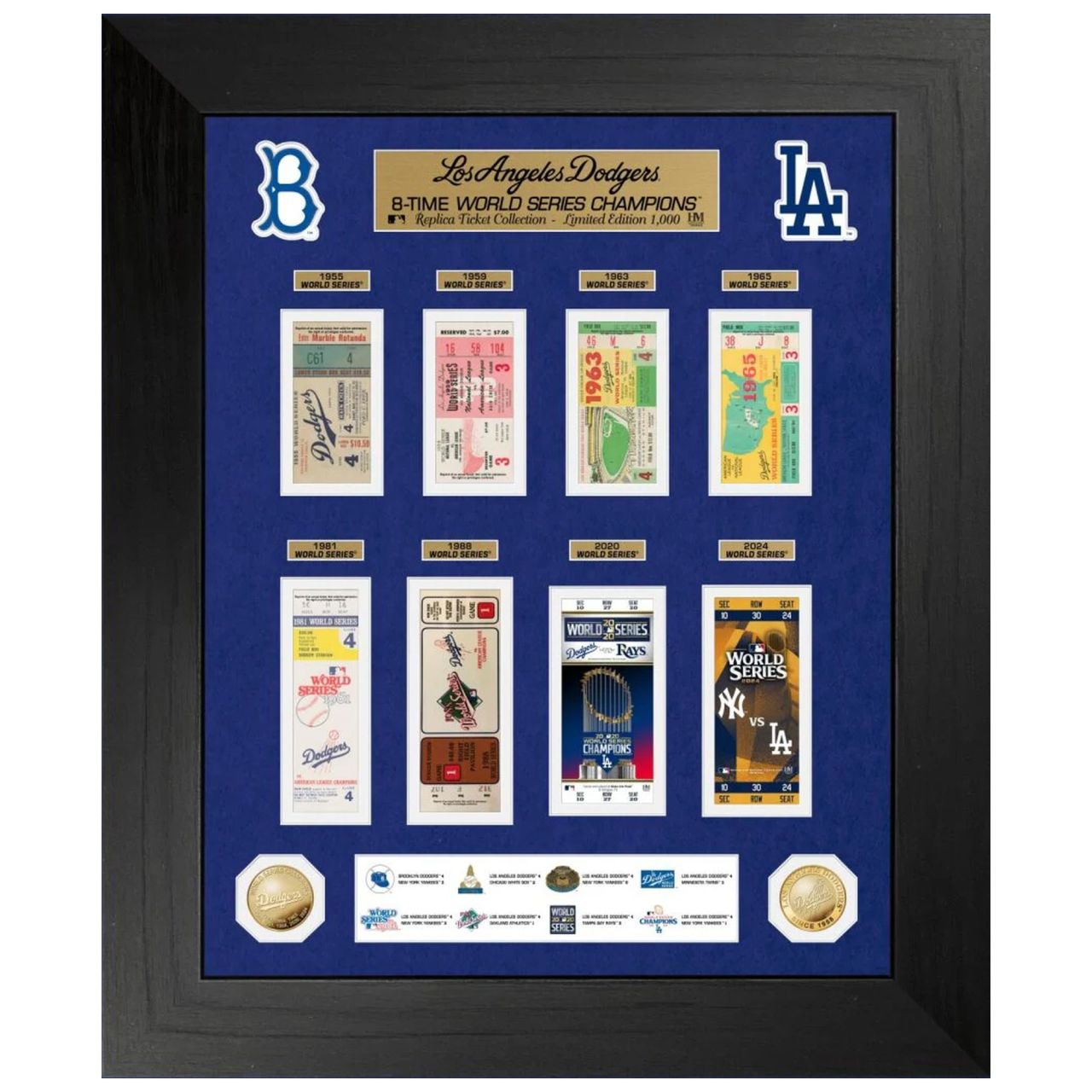 Los Angeles Dodgers World Series Tickets Deluxe Coin Bild von Highland Mint