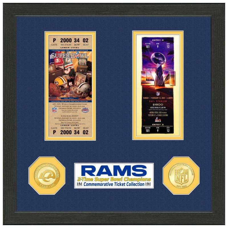 Los Angeles Rams Bowl Championship Ticket Coin Bild von Highland Mint
