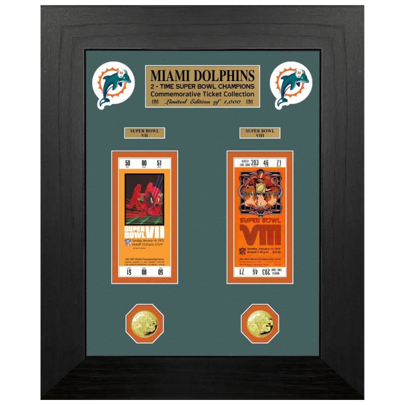 Miami Dolphins Super Bowl Championship Ticket Coin Bild von Highland Mint