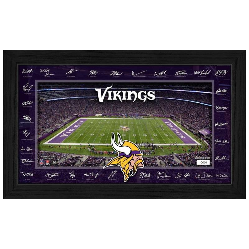 Minnesota Vikings 2025 NFL Signature Gridiron Bild von Highland Mint