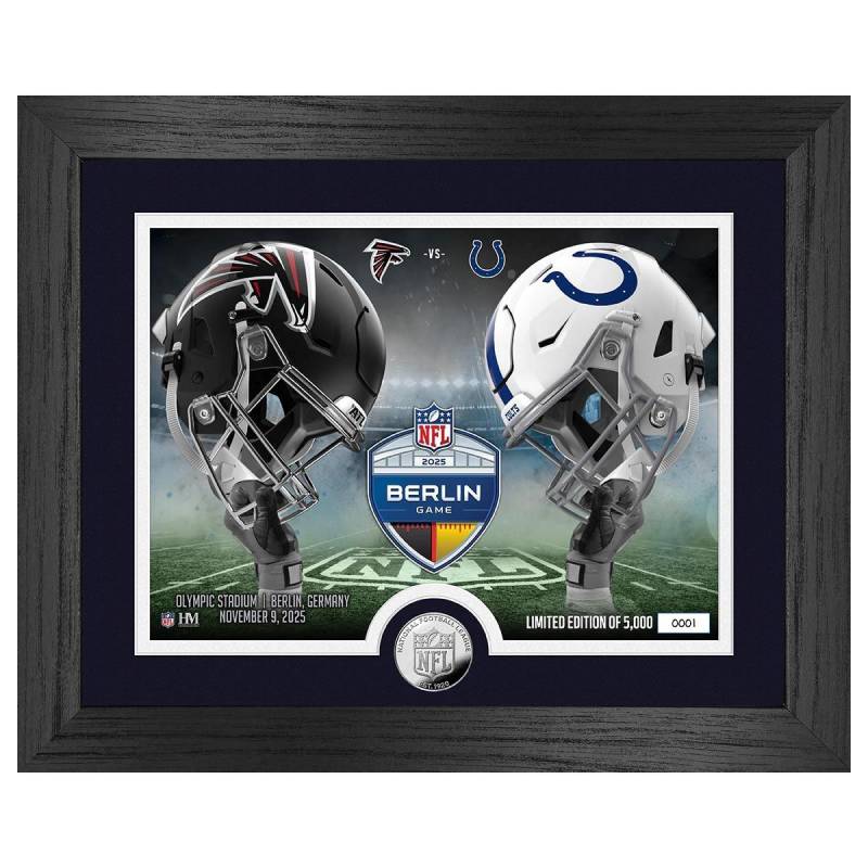 NFL Berlin Game 2025 Falcons vs. Colts Silver Coin Bild von Highland Mint