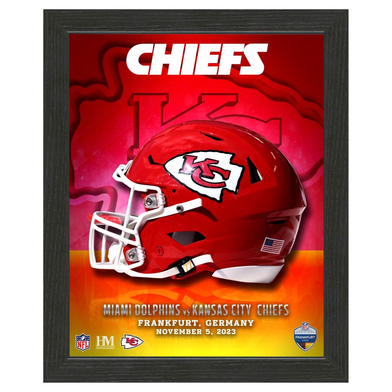 NFL Frankfurt Game 2023 Kansas City Chiefs Bild Fotorahmen von Highland Mint