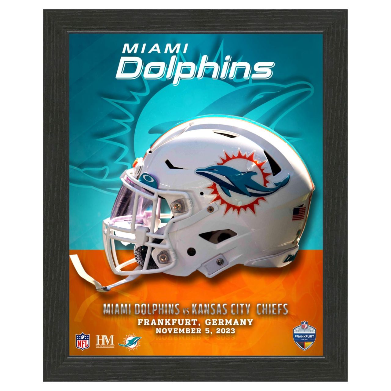 NFL Frankfurt Game 2023 Miami Dolphins Bild Fotorahmen von Highland Mint