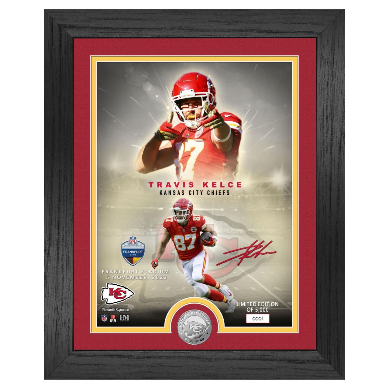 NFL Frankfurt Kansas City Chiefs Travis Kelce Coin Bild von Highland Mint