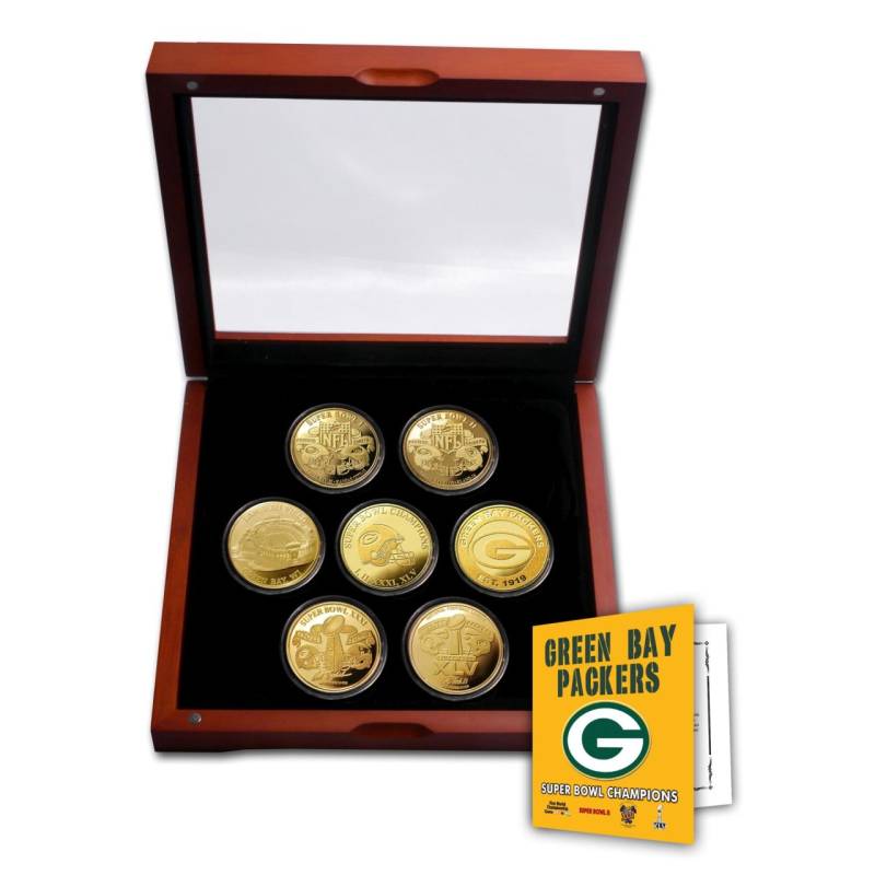NFL Green Bay Packers Super Bowl Champions Gold Coin Set NFL Green Bay Packers Super Bowl Champions Gold Coin Set von Highland Mint