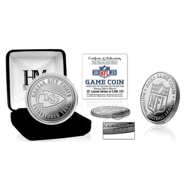 NFL Kansas City Chiefs 2023 Game Coin (39mm) Münze, silber von Highland Mint