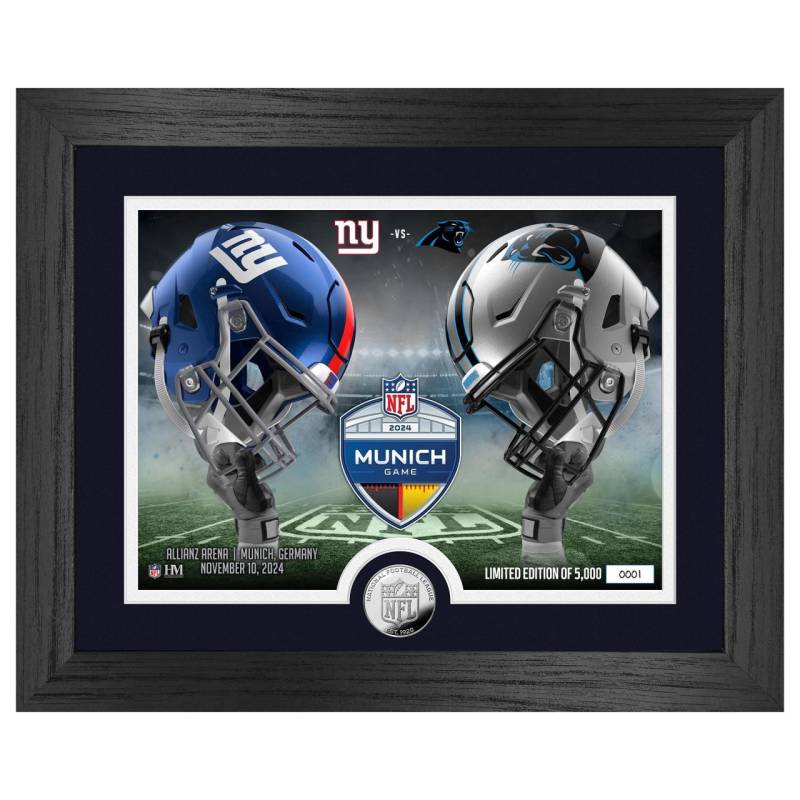 NFL Munich Game NY Giants vs. Panthers Silber Coin Bild von Highland Mint