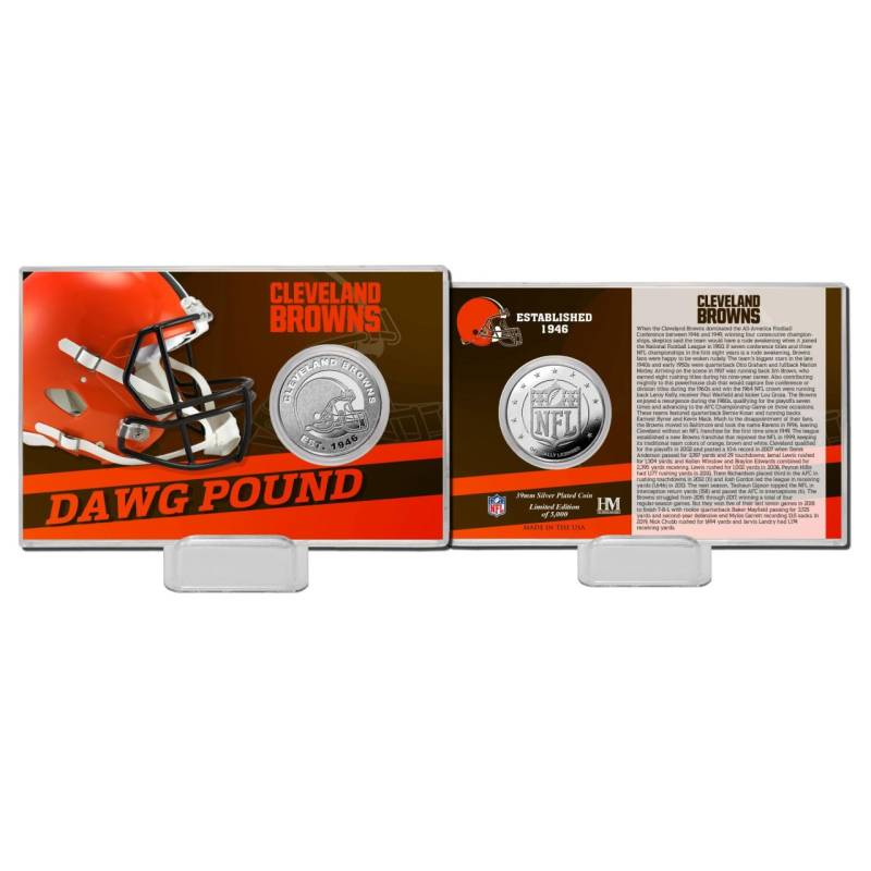 NFL Team History Silver Coin Card - Cleveland Browns von Highland Mint