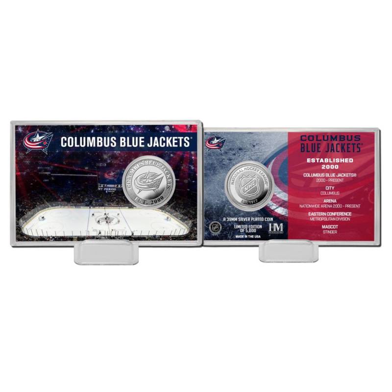 NHL Team History Silver Coin Card - Columbus Blue Jackets von Highland Mint